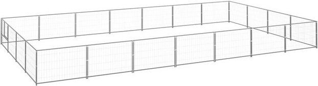 Produktbild von vidaXL Hundezwinger Stahl silbern