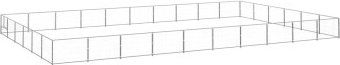 vidaXL Hundezwinger Stahl silbern 60m² – Bild 1 von 7