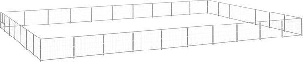 Produktbild von vidaXL Hundezwinger Stahl silbern 70m²