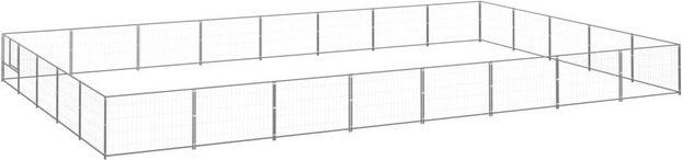 Produktbild von vidaXL Hundezwinger Stahl silbern