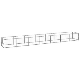 Produktbild von vidaXL Hundezwinger Stahl silbern 7m²