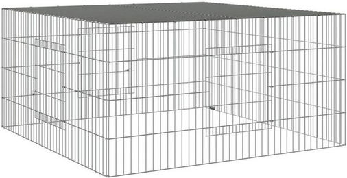 Produktbild von vidaXL Kaninchenkäfig 110x110x55 cm verzinktes Eisen