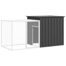 VidaXL Kaninchenkäfig 200x91x100cm Verzinkter Stahl Anthrazit – Bild 1 von 10