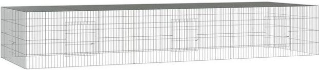 Produktbild von vidaXL Kaninchenkäfig 3 Paneele verzinktes Eisen