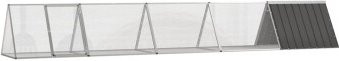 Produktbild von vidaXL Kaninchenkäfig Anthrazit 504,5x80,5x71cm Verzinkter Stahl