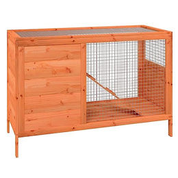vidaXL Kaninchenstall aus massivem Kiefernholz mit wasserfestem Dach – Bild 1 von 7