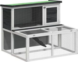 Produktbild von vidaXL Kaninchenstall mit Nistkasten und Freilaufgehege aus Kiefernholz