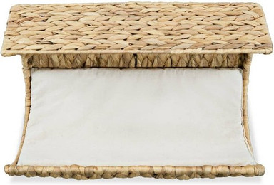 Produktbild von vidaXL Katzenbett mit Kissen aus Wasserhyazinthe für Heizkörper