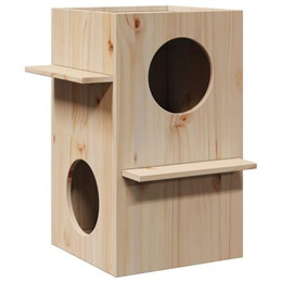 Produktbild von vidaXL Katzenhaus Massivholz Kiefer 43x43x60 cm