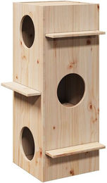 Produktbild von vidaXL Katzenhaus Massivholz Kiefer 43x43x90 cm