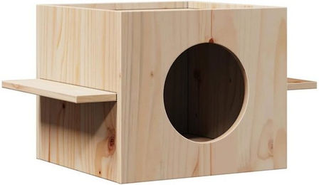 Produktbild von vidaXL Katzenhaus Massivholz Kiefer 51x35x30 cm