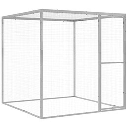 Produktbild von vidaXL Katzenkäfig verzinkter Stahl 1,5x1,5x1,5 m