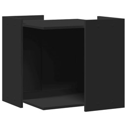 Produktbild von vidaXL Katzenklo Schrank Katzentoilette Beistelltisch Schwarz Holzwerkstoff