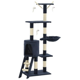 Produktbild von vidaXL Katzenkratzbaum Sisal 138 cm Dunkelblau