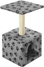 Produktbild von vidaXL Katzenkratzbaum Sisal 55 cm Grau mit Pfoten-Aufdruck