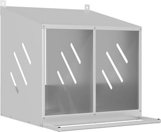 Produktbild von vidaXL Kleintierkäfig Hühner-Nistkasten mit 2 Fächern verzinktes Metall