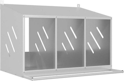 Produktbild von vidaXL Kleintierkäfig Hühner-Nistkasten mit 3 Fächern verzinktes Metall