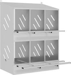 Produktbild von vidaXL Kleintierkäfig Hühner-Nistkasten mit 6 Fächern verzinktes Metall