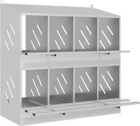 Produktbild von vidaXL Kleintierkäfig Hühner-Nistkasten mit 8 Fächern verzinktes Metall