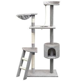 Produktbild von vidaXL Kratzbaum 150cm Grau Katzenbaum Kletterbaum Spielbaum Katzenkratzbaum