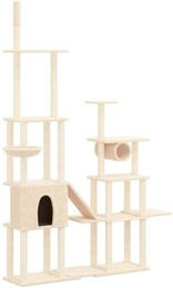 vidaXL Kratzbaum Katzenbaum mit Sisal-Kratzsäule Creme – Bild 1 von 8