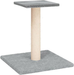 Produktbild von vidaXL Kratzbaum Katzenbaum mit Sisal Kratzsäule und Plattform Hellgrau
