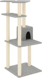 vidaXL Kratzbaum Katzenbaum mit Sisal-Kratzsäulen und Plüsch – Bild 1 von 3