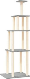 vidaXL Kratzbaum Katzenbaum mit Sisal-Kratzsäulen und Plüsch – Bild 1 von 7