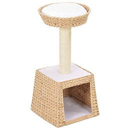 vidaXL Kratzbaum mit Haus, Korb und abnehmbarem Kissen – Bild 1 von 8