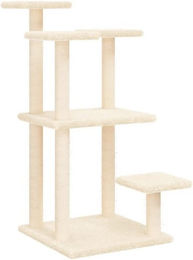 Produktbild von vidaXL Kratzbaum mit Liegeflächen und Sisal-Kratzsäulen Creme