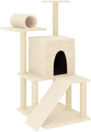 Produktbild von vidaXL Kratzbaum mit Sisal-Kratzsäule und Katzenhöhle Creme