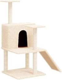 VidaXL Kratzbaum mit Sisal-Kratzsäulen Creme 109 cm – Bild 1 von 8