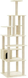 Produktbild von vidaXL Kratzbaum mit Sisal-Kratzsäulen Creme 183 cm