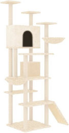 Produktbild von VidaXL Kratzbaum mit Sisal-Kratzsäulen Creme 191 cm