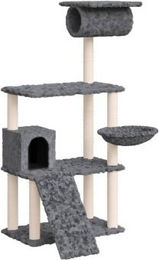 vidaXL Kratzbaum mit Sisal-Kratzsäulen Dunkelgrau 131 cm – Bild 1 von 3