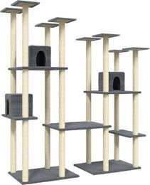 Produktbild von VidaXL Kratzbaum mit Sisal-Kratzsäulen Dunkelgrau 174 cm