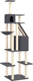 Produktbild von VidaXL Kratzbaum mit Sisal-Kratzsäulen Dunkelgrau 201 cm