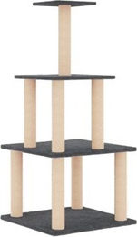 vidaXL Kratzbaum mit Sisal-Kratzsäulen Dunkelgrau – Bild 1 von 7