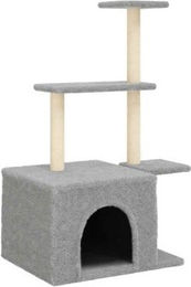 vidaXL Kratzbaum mit Sisal-Kratzsäulen Hellgrau 110 cm – Bild 1 von 8