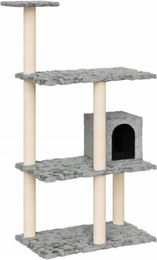 Produktbild von VidaXL Kratzbaum mit Sisal-Kratzsäulen Hellgrau 119 cm