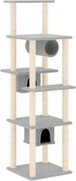 Produktbild von VidaXL Kratzbaum mit Sisal-Kratzsäulen Hellgrau 169 cm