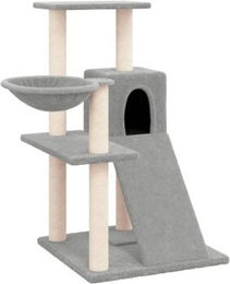 VidaXL Kratzbaum mit Sisal-Kratzsäulen Hellgrau 82 cm – Bild 1 von 8