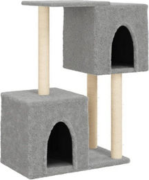 Produktbild von vidaXL Kratzbaum mit Sisal-Kratzsäulen Hellgrau 86 cm