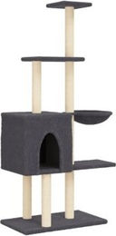 vidaXL Kratzbaum mit Sisal-Kratzsäulen und Katzenhöhle Dunkelgrau 145 cm – Bild 1 von 9