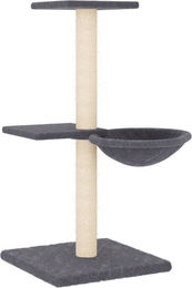 Produktbild von vidaXL Kratzbaum mit Sisal-Kratzsäulen und Korb Dunkelgrau