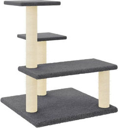 Produktbild von vidaXL Kratzbaum mit Sisal-Kratzsäulen und weichem Plüsch Dunkelgrau