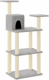 Produktbild von vidaXL Kratzbaum Sisal-Kratzsäule Hellgrau 119cm