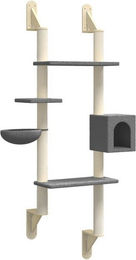 Produktbild von vidaXL Kratzbaum Wandmontage Dunkelgrau