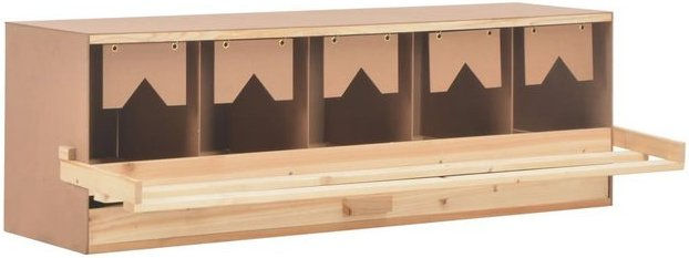Produktbild von vidaXL Legenest Hühnernest 5 Fächer aus Kiefernholz