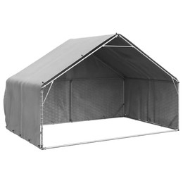 Produktbild von vidaXL Outdoor-Hundezwinger mit Abdeckung 3x2x1,9 m verzinkter Stahl